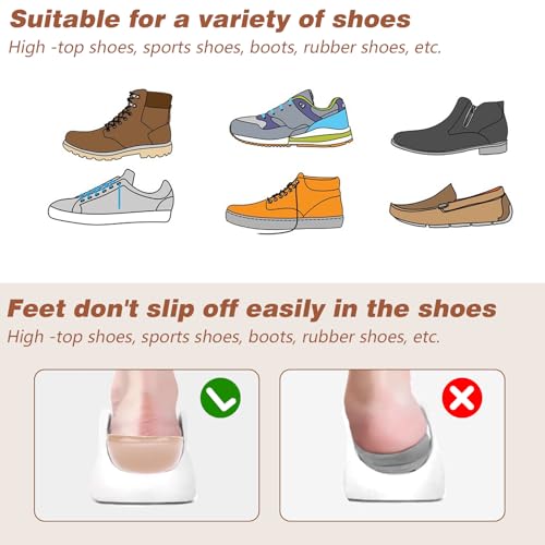 Image of Heel Lifts, Gel Shoe Lifts for Uneven Legs 0.47 Inch Heel Lifts for Leg Length Discrepancy Soft Height Increase Insoles Shoe Lifts for Women Men, Comfort Half Foot Pads for Heel Pain