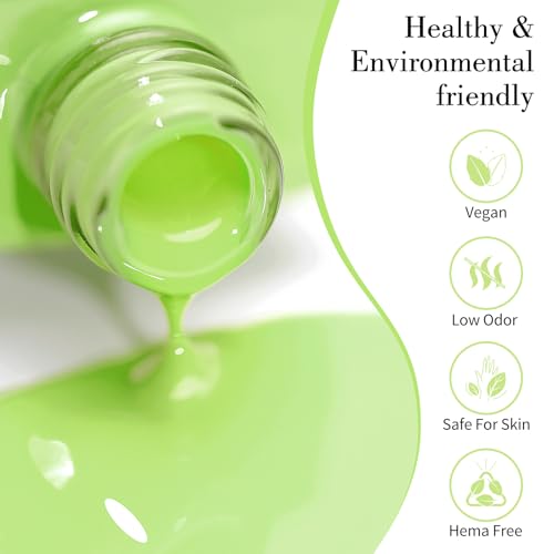Image of CANNI 9ml Light Yellow Green Gel Nail Polish High Gloss UV LED Soak Off Gel