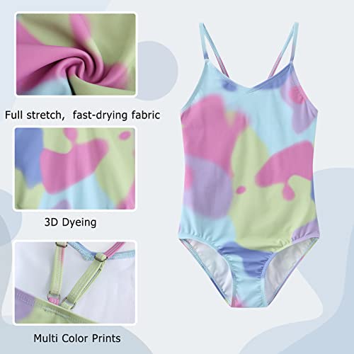 Image of Moon Tree Girls One Piece Swimsuits Ruffle Swimwear Beach Bathing Suit 2-14 Years