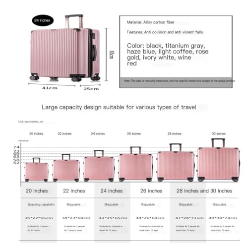 Suitcase Strong And Thickened Suitcase, Business Trolley Case, Explosion-proof Zipper, Silent Caster Suitcase Suitcase Tags(Blue,20in)2