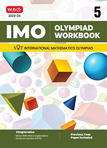 OUROZO MTG International Mathematics Olympiad (IMO) Workbook for Class 5 - MCQs, Previous Years Solved Paper and Achievers Section - SOF Olympiad Preparation Books For 2023-2024 Exam