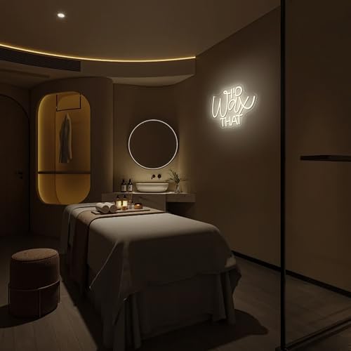 Image of Mutank I'D Wax That Neon Sign, Beauty Salon Salonneon Neon Light USB Powered LED Dimmable, for Waxing Studio Skincare Hydrotherapy Professional Salon Beauty Studio Sign, Beautician Gift(12.9 * 8.6In)