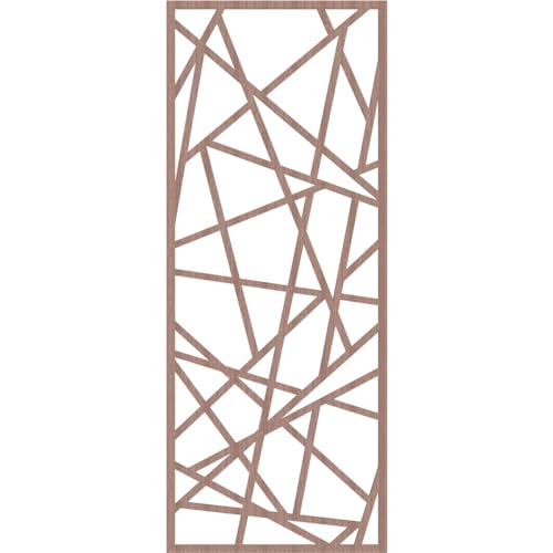 Image of Conway Decorative Pierced Fretwork Wood Wall Panels, 27 3 /8 inchW x 69 3 /8 inchH x 3 /8 inchT, Walnut