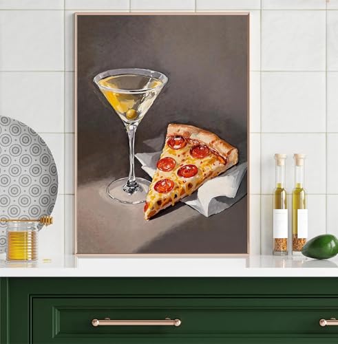 Art mural grand format pour habiller un grand mur vide tableau de bar minimaliste avec cadre