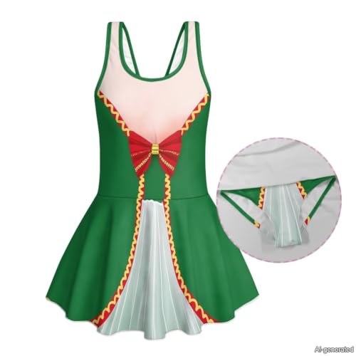 Image of KEIAHUAN Gymnastics Leotards for Girls Sleeveless Bodysuit Dance Leotards Performance Costume