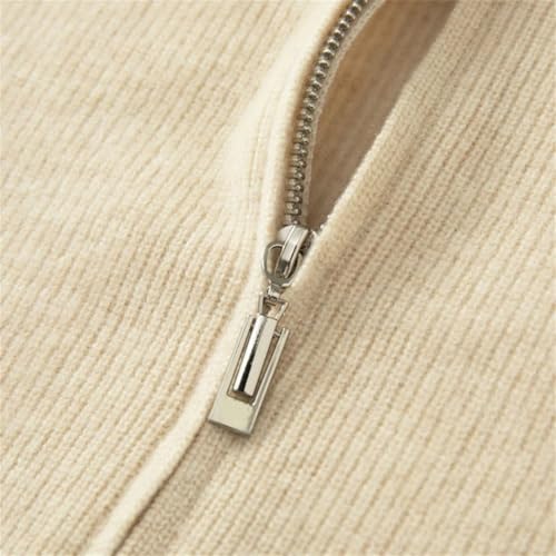 Men's Winter Thick Sweater Wool Knitted Zipper Cardigan Warm Long Sleeve Tops3