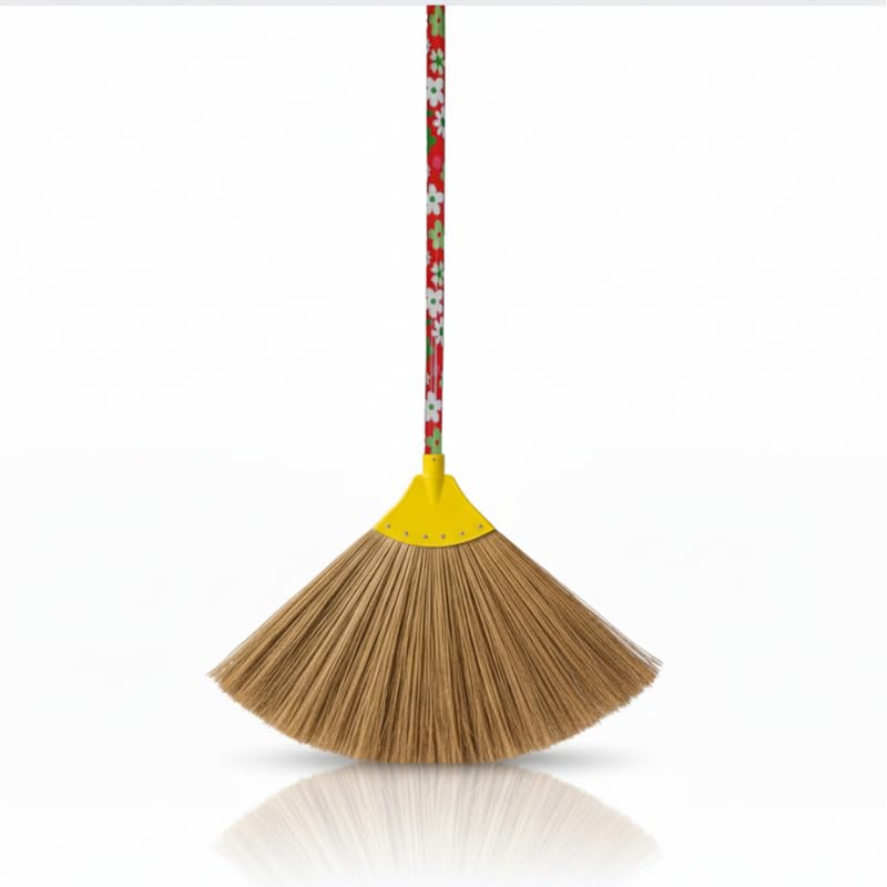 Burma Broom, Less Dust, Wooden Broomstick Jhadu for Home Cleaning with Long Handle (1)