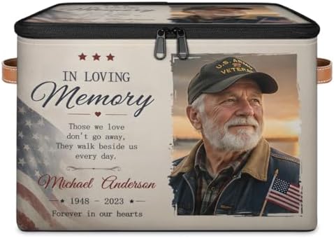 In Loving Memory Storage-Basket with Picture Keepsake Box for Dec...