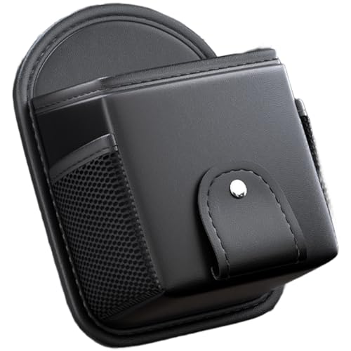 Bolsa de almacenamiento colgante de ventilación de coche para teléfono, organizador de piel de napa con múltiples compartimentos, se adapta a rejillas de ventilación horizontales verticales en ángulo