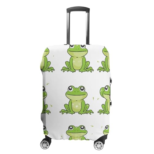 Little Green Frog Luggage Cover, Washable Elastic Suitcase Cover Protector Fit 18-32 Inch Luggage