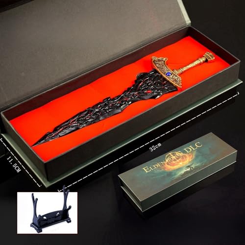 Superbuybox Game Elden Ring DLC Shadow of the Erdtree Maliketh's Black Blade Giftbox Martial Arts Knife Game Collection Gift Desk Decoration Backpack Pendant Gift
