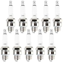 Spark Plug Z4C for 49cc 50cc 66cc 70cc 80cc 2-Stroke Engine Motorized Bicycle Moped Scooter Yamaha JOG50 90 ZX50 DIO50 Suzuki AG100 QJ50 DX100 AX100 CJ750 Pack of 10