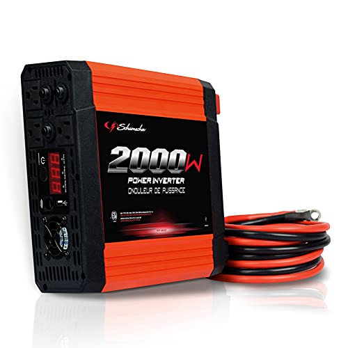 Schumacher Pif-2000 Dc To Ac Power Inverter For Cars - 2000W, Ac/Usb - For Converting Vehicle Power To Household Power For Camping, Tailgating, And More #TOP7