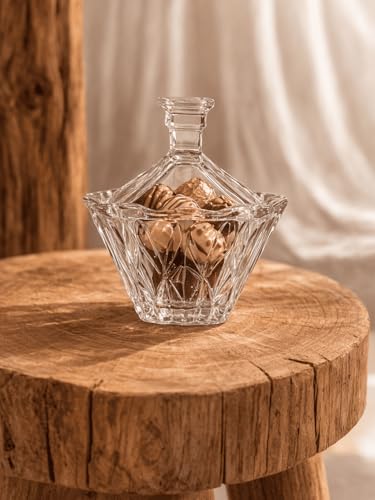 Bombonera Cerdeña de Cristal – Venta Individual – Diseño Elegante y Decorativo