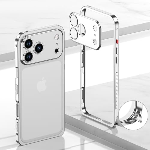 Coque iPhone 17 Pro argent idéale au quotidien avec étui objectif métal - 2
