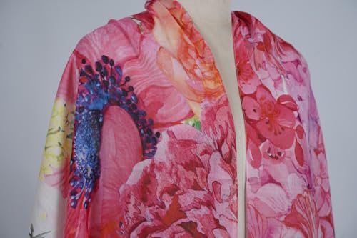Image of VIC Cotton Modal Digital Print Scarf for Women | Digital Print Designer Stole | Soft Lightweight Luxury Wrap | Premium Cotton Modal Blend | 55 x 170 cm | VIC-SM-DP5517