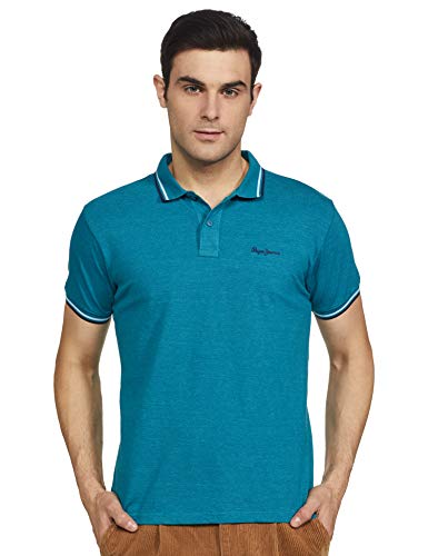 Image of Pepe Mens Slub Polo T-Shirt