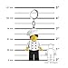 LEGO Minifigures Large 3 Inch Tall Figure Keychain Light - Female Chef (KE218H), Bag Charm, Flashlight
