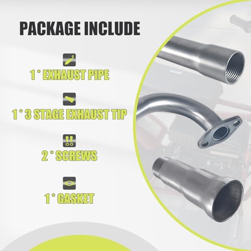 Image of 3 Stage Exhaust Header Pipe For Predator 79cc 98cc 3HP For Coleman CT100U Mini Bike