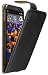 Produktbild mumbi Echt Leder Flip Case kompatibel mit HTC One M8 / M8s Hülle Leder Tasche Case Wallet, schwarz