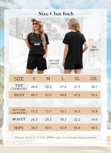 IWOLLENCE Co Ord Sets for Women 2 Piece Outfits Elegant Loose Fit Women's Summer Set with Pockets and Split Hem (Beige, L) - Image 6