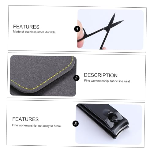 Kit de manucure en acier avec outils pour coupe-ongles ergonomiques