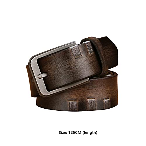 Sress Belts Business Men's Belt Leather Belt Handmade Cowhide Casual Pin Buckle Trousers Young and Middle Aged First Layer Cowhide Casual Belts2