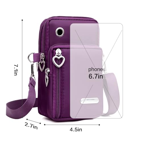 Small Crossbody Bag for Women - Mini Phone Purses with Crossbody Strap and Wallet - Nylon Arm Bag2