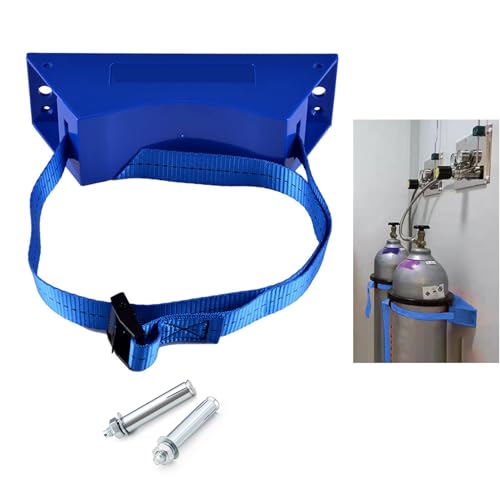 Support bouteille d'oxygène robuste avec vis et sangles pour éviter les chutes