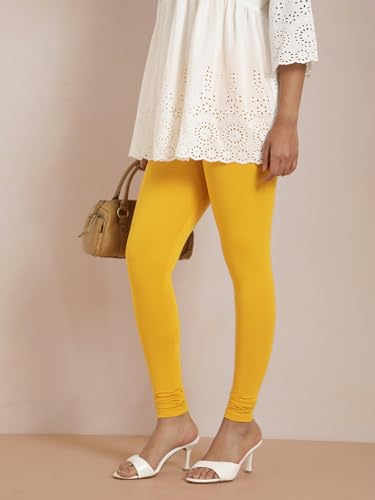 Image of TWIN BIRDS Tailored Cut and Classic Fit Super Stretchable Elastane Fabric Churidar Leggings for Women