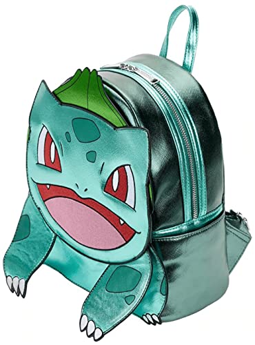 Loungefly Pokemon Metallic Bulbasaur Womens Double Strap Shoulder Bag Purse4