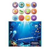 Palline Da Bagno,12 Pezzi Schiuma Delicata Profumata E Rinfrescante Con Giocattoli - Pallina da Bagno Colorata - per Compleanno Spa Doccia Bambini e Bambine Cesto