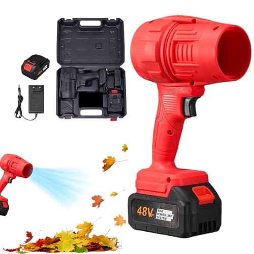Soplador de Hojas inalámbrico, Potente soplador de Hojas de Mano con batería de 21 V, Cambio de Velocidad Continuo, Ligero y portátil para Limpieza de Jardines, soplado de Hojas, Esquinas, Secado
