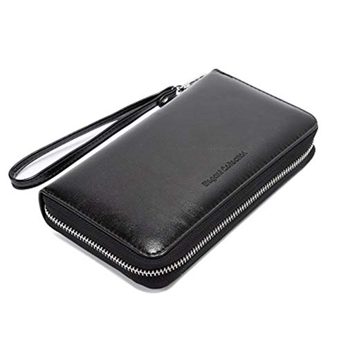 2020 New Organ Card Holder Oil Wax Leather Long Wallet Multifunctional Male and Female Large Capacity Business Card Case