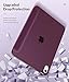 MoKo Case for New iPad (A16) 11th Generation 2025/ 10th Generation 2022, iPad 11 inch/ 10.9 inch Case with Soft TPU Translucent Frosted Back Cover, Auto Wake/Sleep, Support Touch ID, Dark Purple