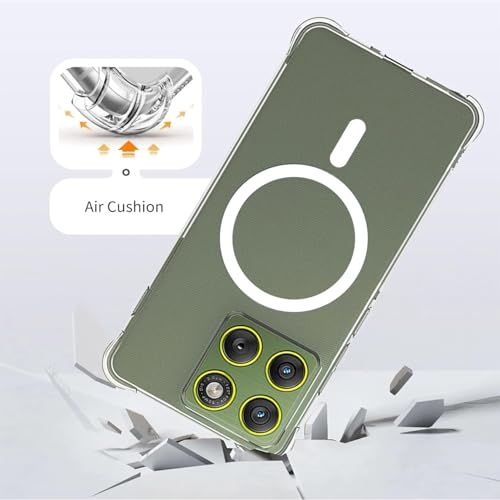 Image of Magnetic Case for Moto G100 Case [Compatible with Magsafe Accessory] Translucent Back Shockproof Protective Phone Case,Translucent