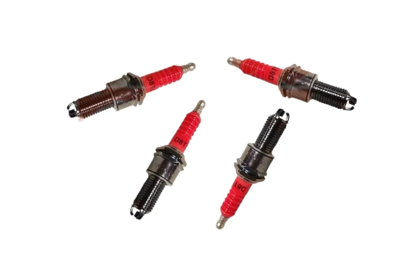Candela For Moto Super D8TC 3 Elettrodi 1/2/3/4 Pezzi | Candela moto 125cc D8TJC for DR8EA D8EA DR8EIX DPR8EA-9 DPR8EIX-9 IX24 X24ESR-U HG22(2 PCS)