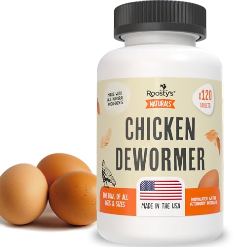 Roostys Chicken De-wormer Capsules Poultry Wormer 120 Count