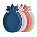 Lot de 4 plateaux en plastique en forme d'ananas, plats de fruits créatifs en plastique réutilisables pour décoration alimentaire, pour fruits, collation, bonbons, dessert, noix sèches, 4 couleurs