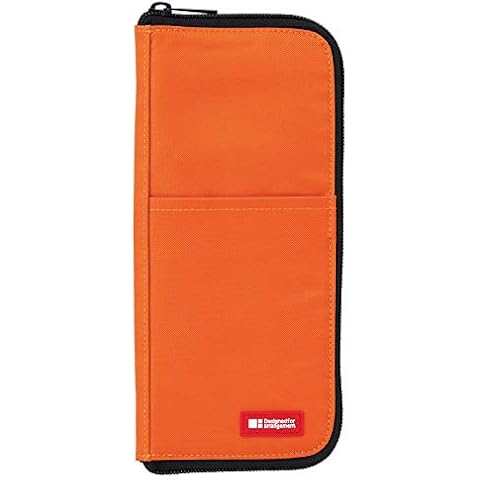 LIHIT LAB Slim Pen/Pencil Pouch, 0.7 × 3.9 × 8.5 Inches, Orange (A7652-4) Cover