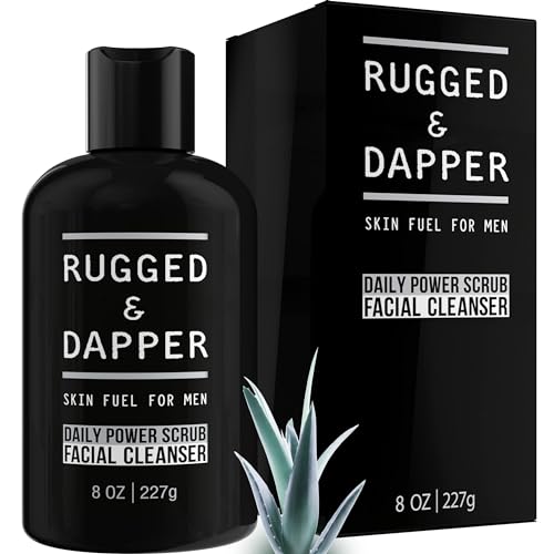 RUGGED & DAPPER - Premium Face Wash -2-in-1 Exfoliating Facial Wash and Foaming Face Cleanser for Men with Oily, Sensitive or Combination skin made with Natural and Organic Ingredients