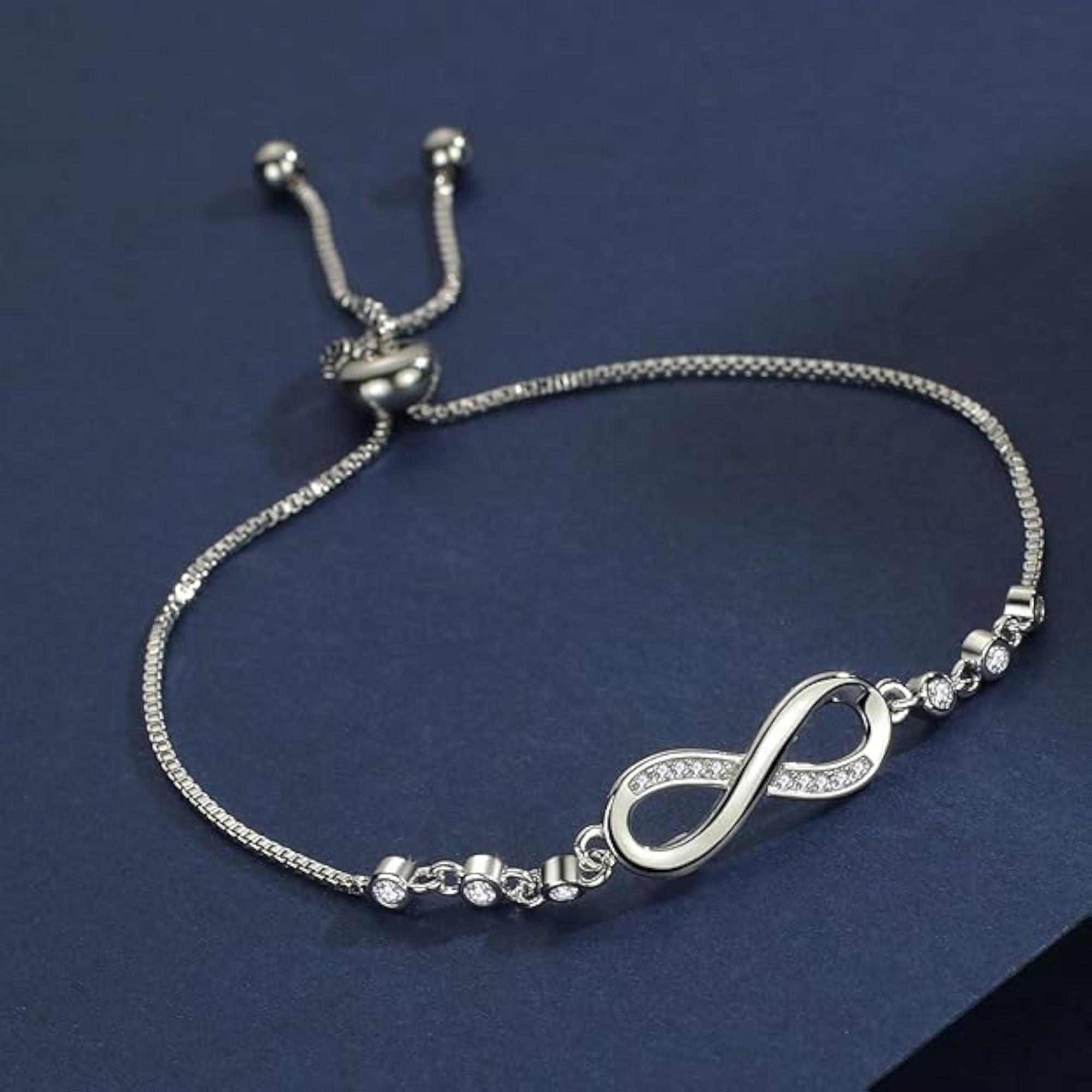 Infinity Slide Closure Bracelet, Elegant Plated Design