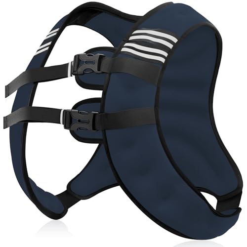 Image of NATURELUX Weighted Vest Men or Women - 5 /10 /15 /20 /25 /30lbs Weights with Reflective Stripe, Weighted Vest for Workout Equipment for Strength Training Running - Walking Weight Loss