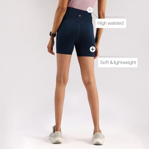 Image of BlissClub Ultimate Shorties Lite | Gym Shorts for Women Workout, Sports Shorts, Swim Shorts and Shapewear for Tummy | High Waist and Back Pocket