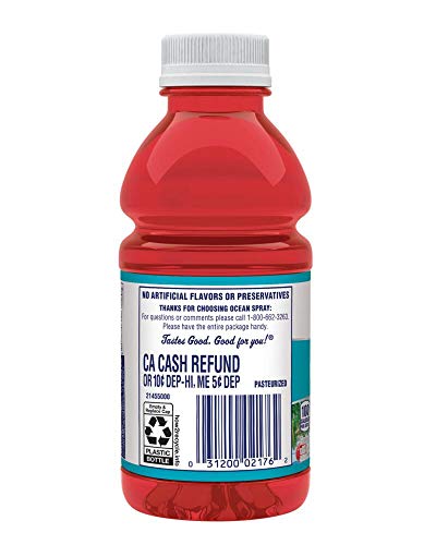 Image of Ocean Spray 100% Juice Cran Tropical, 10 Ounce Bottles (4 x Pack of 6)