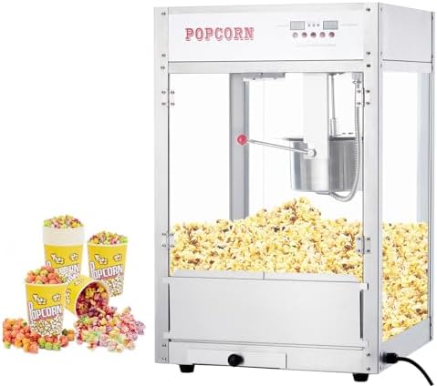 Máquina de pipoca comercial Larga de 355 ml, controle de temperat...