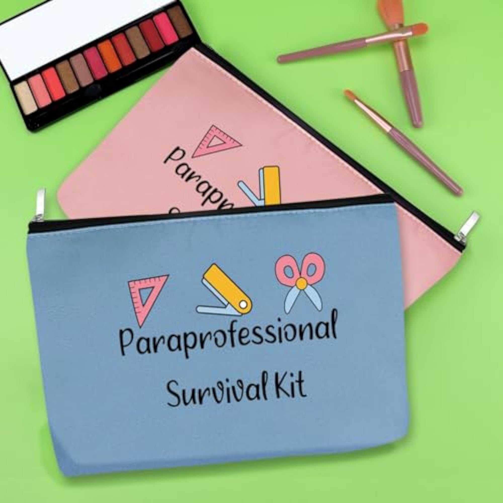 2 Pack Paraprofessional Gifts Makeup Bag Set