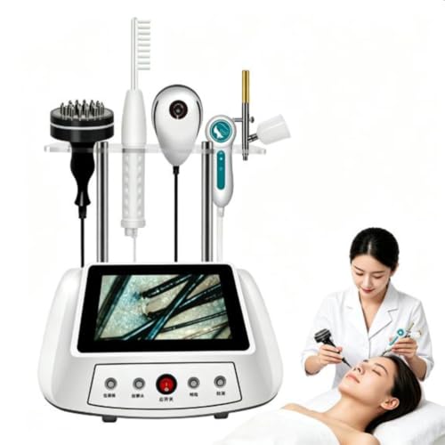 Digital Scalp Analysis Machine, Skin Hair Analyzer with 5 Probe