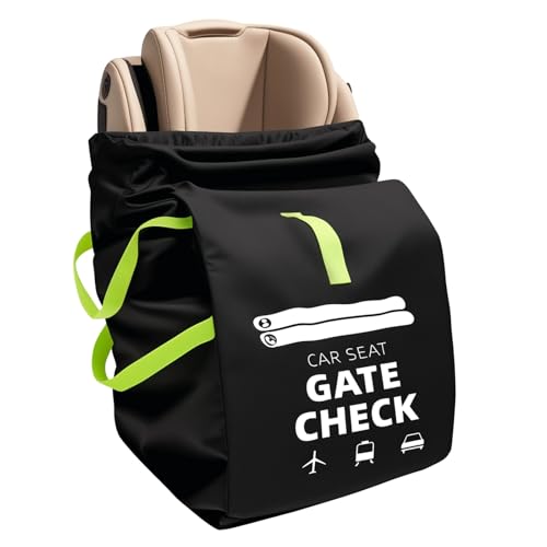 Eruaolytic Transporttasche Kinderwagen Flugzeug – Faltbare, reißfeste Schutzhülle für Buggy, Babyschale & Kindersitz, Extra Groß (46×46×91 cm), universal kompatibel mit Cybex & Maxi-Cosi