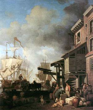 Peinture à l'huile unique de Samuel Scott pour vibrer au rythme de la Tamise en 1750